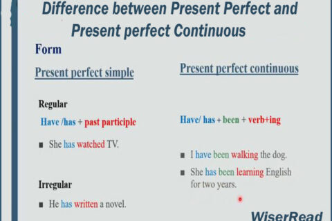Difference between Present perfect and present Perfect Continuous